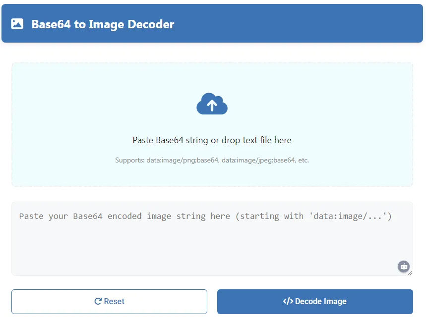 Base64 to Image Decoder
